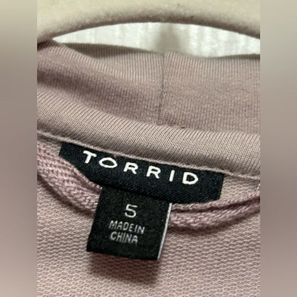 Torrid Hooded Cardigan Drape Sweater active top EUC lilac purple 5X plus size - Picture 6 of 15